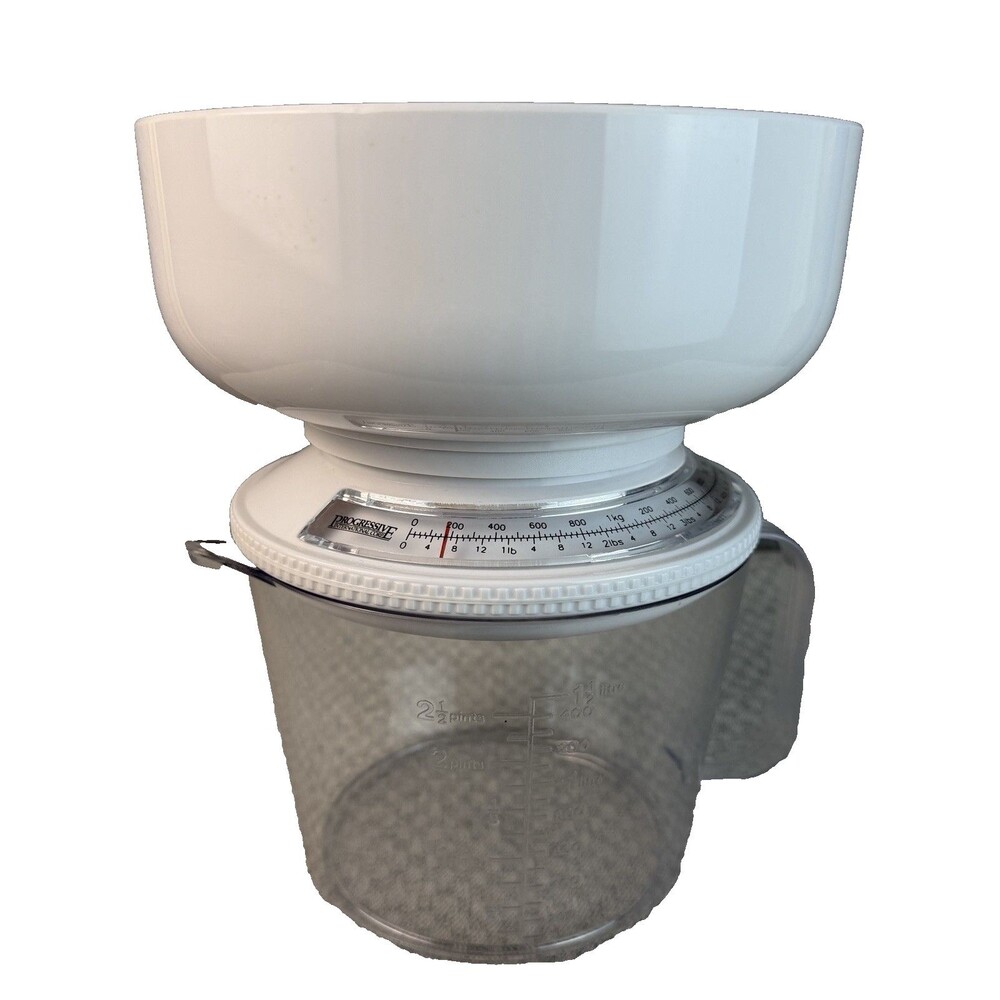 VTG 5 Lb Scale Metric & Standard, Large 2.5 Pt Measuring Cup, & 7 3/4" Bowl